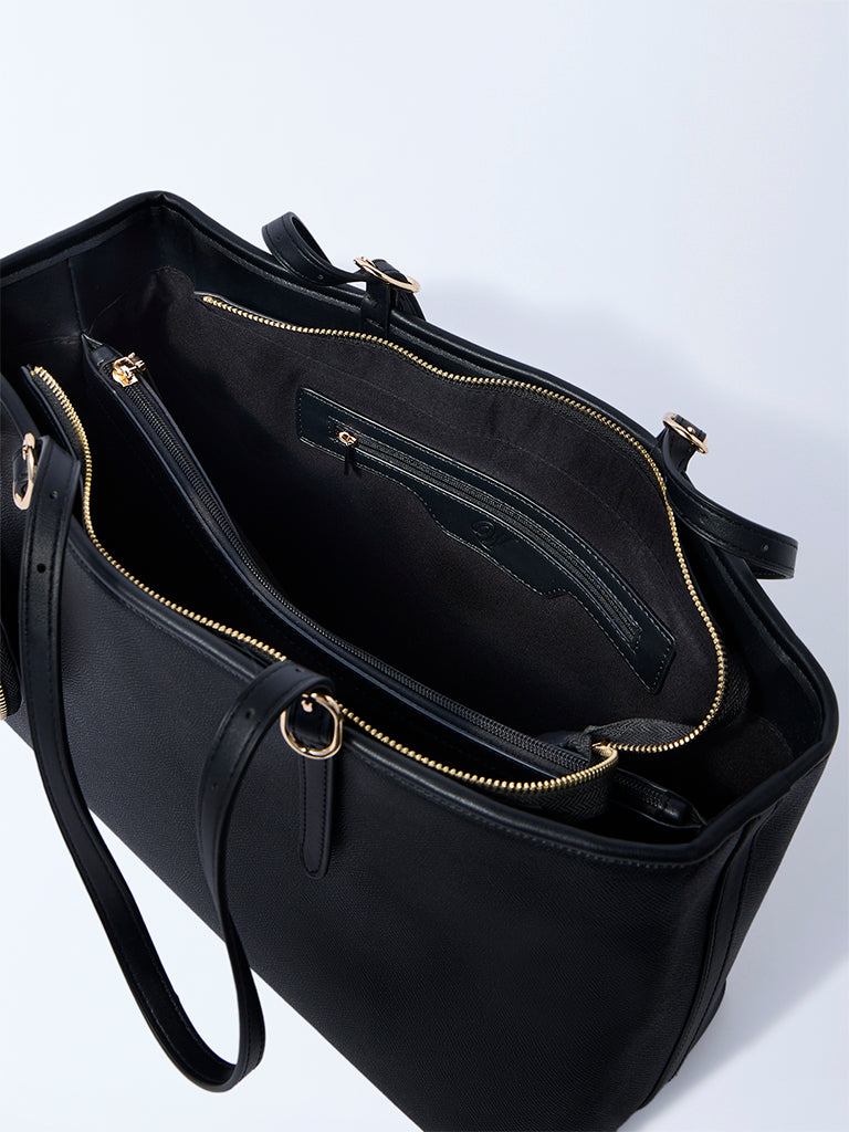 Westside Black Tote Bag with Pouch