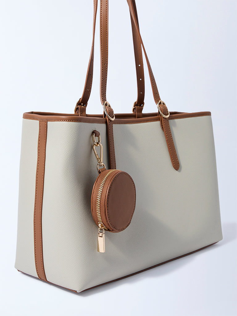 Westside Cream Tote Bag with Pouch