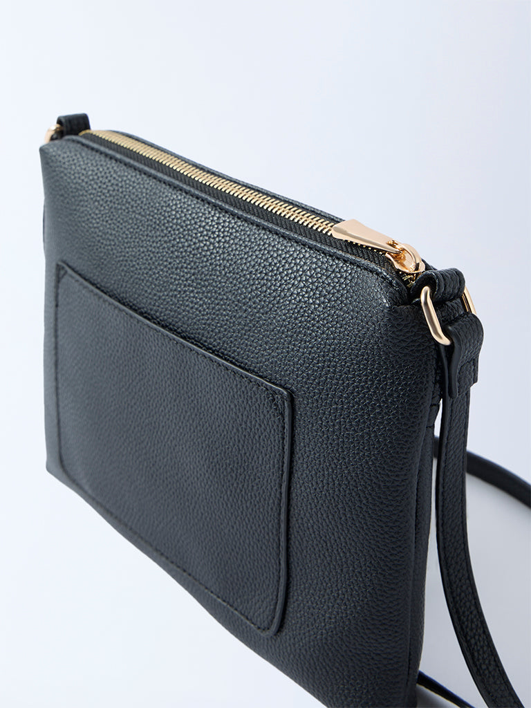 Westside Black Pouch Sling Bag