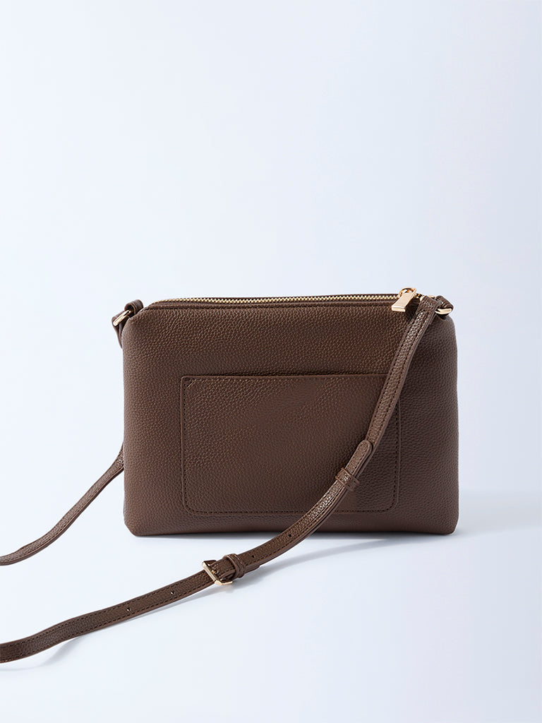 Westside Brown Pouch Sling Bag