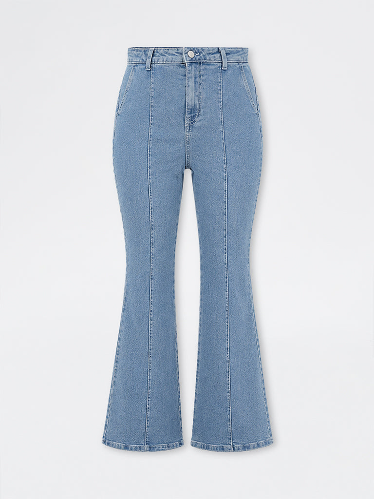 LOV Blue Flared High-Rise Jeans