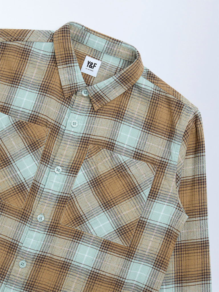 Boys Multicolour Checks Pattern Cotton Shirt