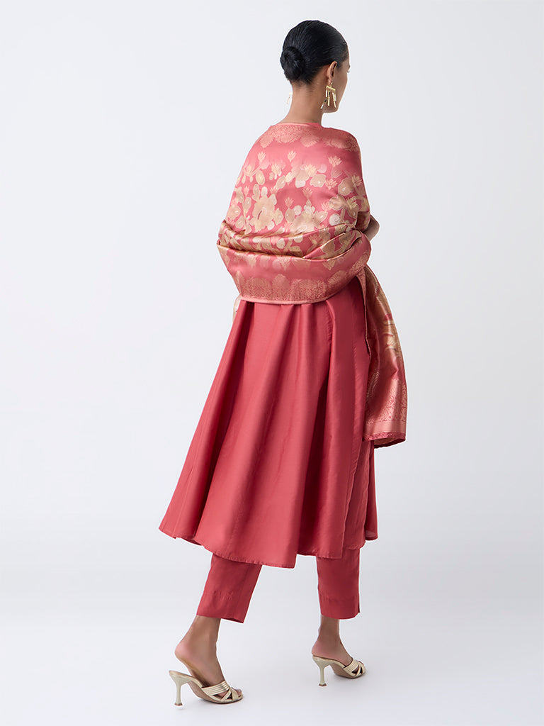 Vark Rust Anarkali Ethnic Set