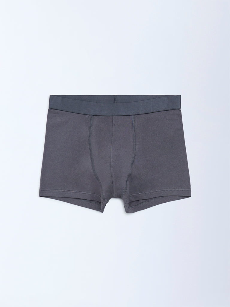 WES Lounge White Cotton Trunks - Pack of 3