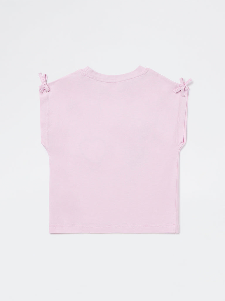 HOP Kids Girls Pink Cotton Top