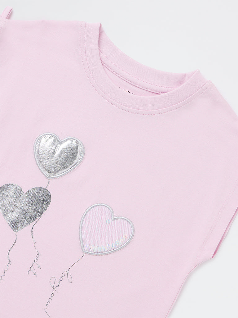 HOP Kids Girls Pink Cotton Top