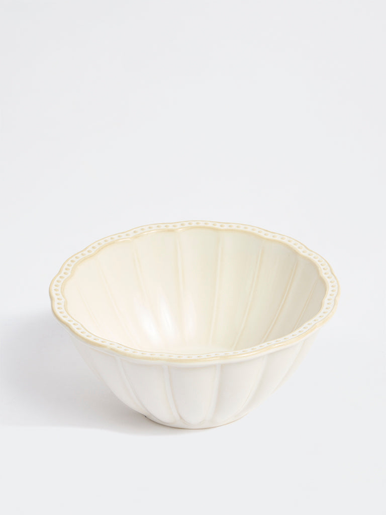 Westside Home Off-White Vera Beaded Bowl