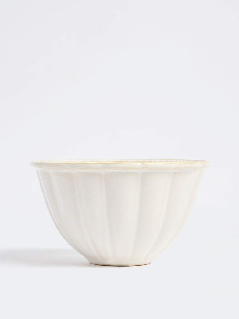Westside Home Off-White Vera Beaded Bowl