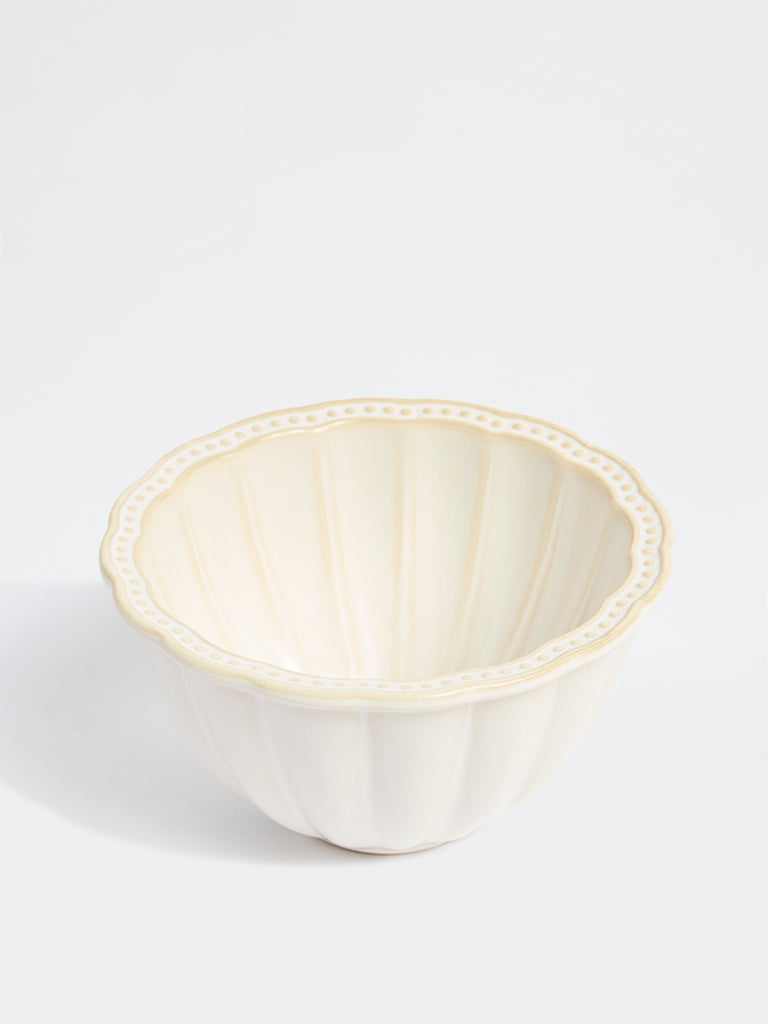 Westside Home Off-White Vera Beaded Bowl