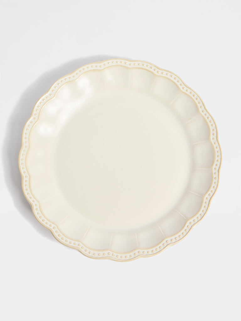 Westside Home Off-White Vera Beaded Side Plate