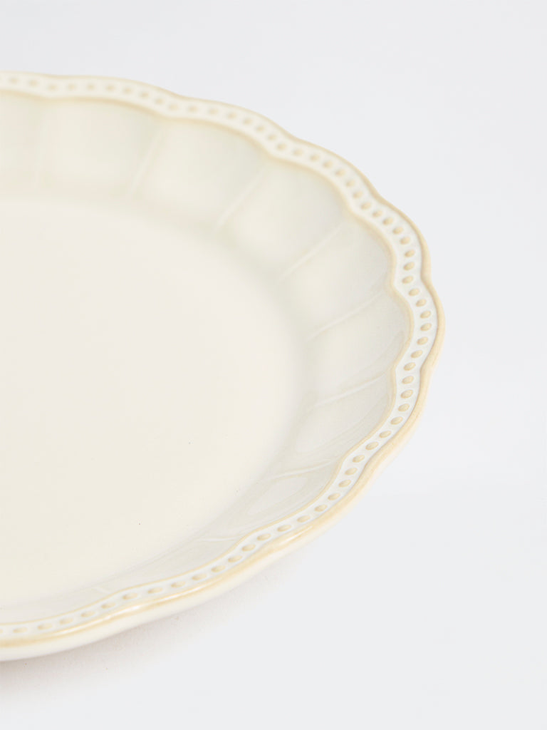 Westside Home Off-White Vera Beaded Side Plate