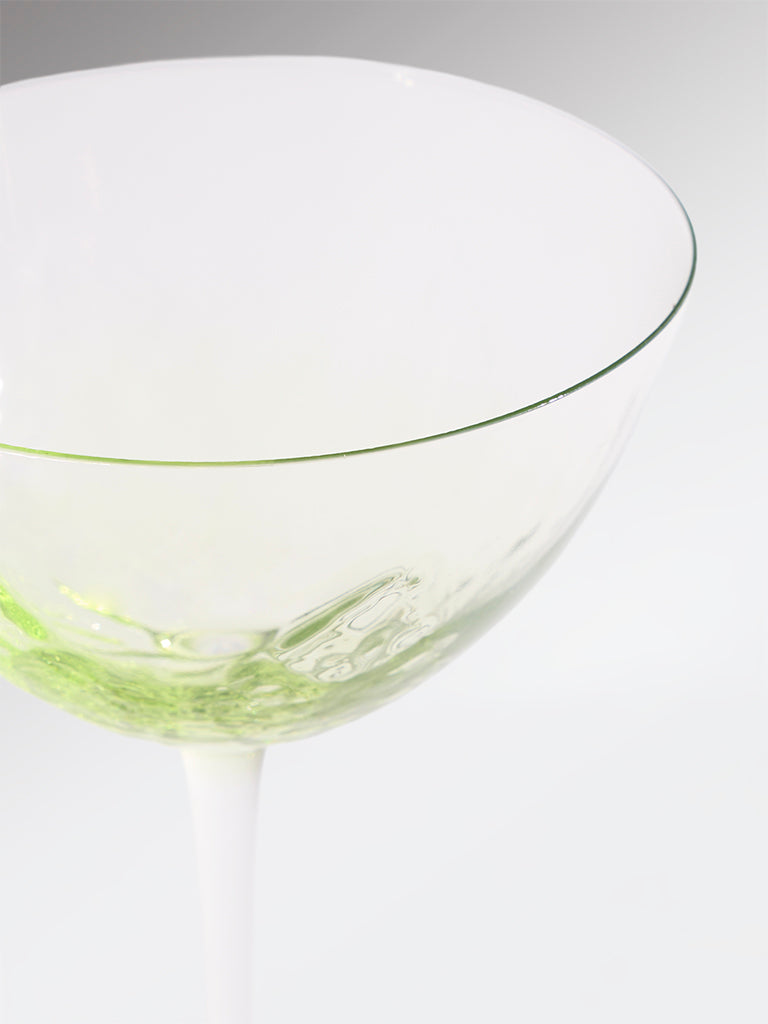 Westside Home Green Lettuce Coupe Glass
