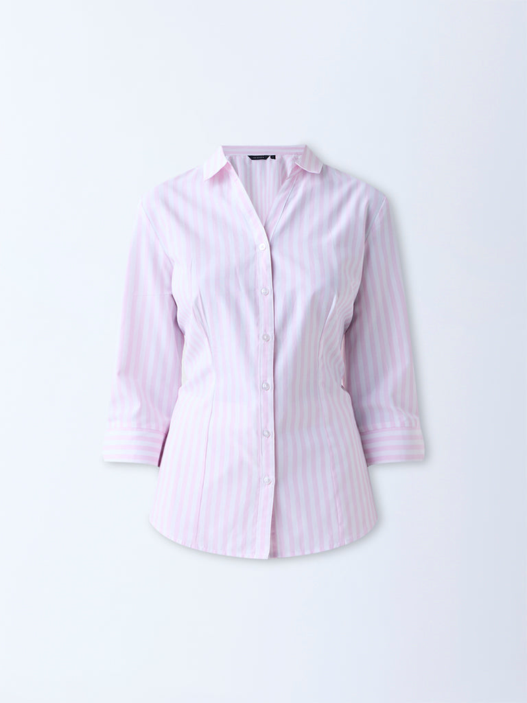 Wardrobe Pink Striped Shirt
