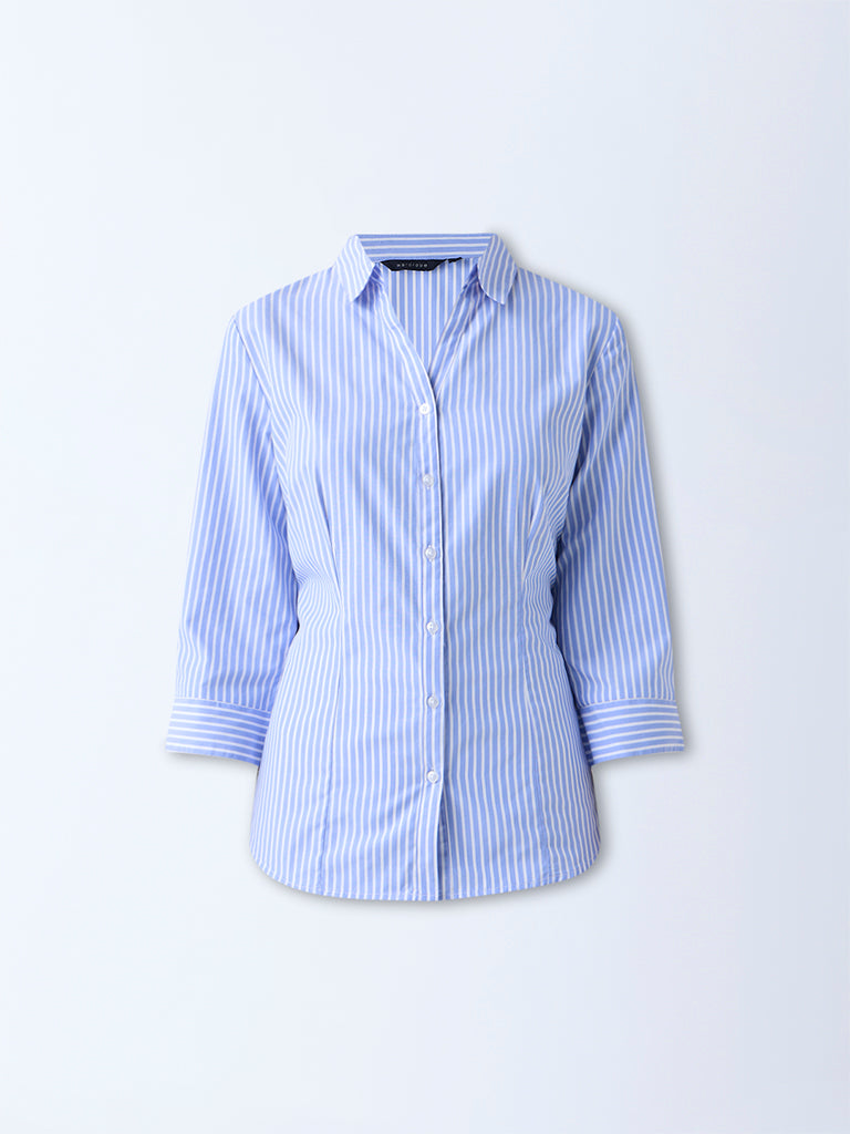Wardrobe Blue Striped Shirt