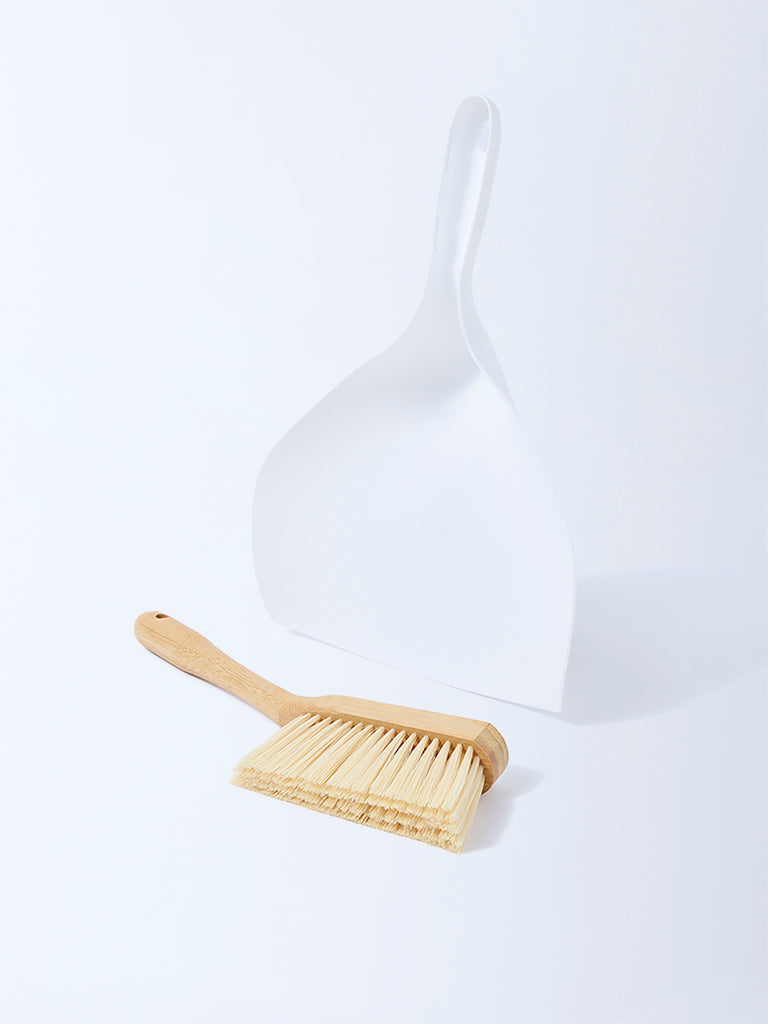 Westside Home White and Beige Dust Pan