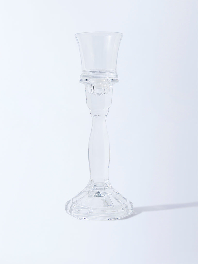 Westside Home Clear Glass Tapered Tealight Candle Holder - Large