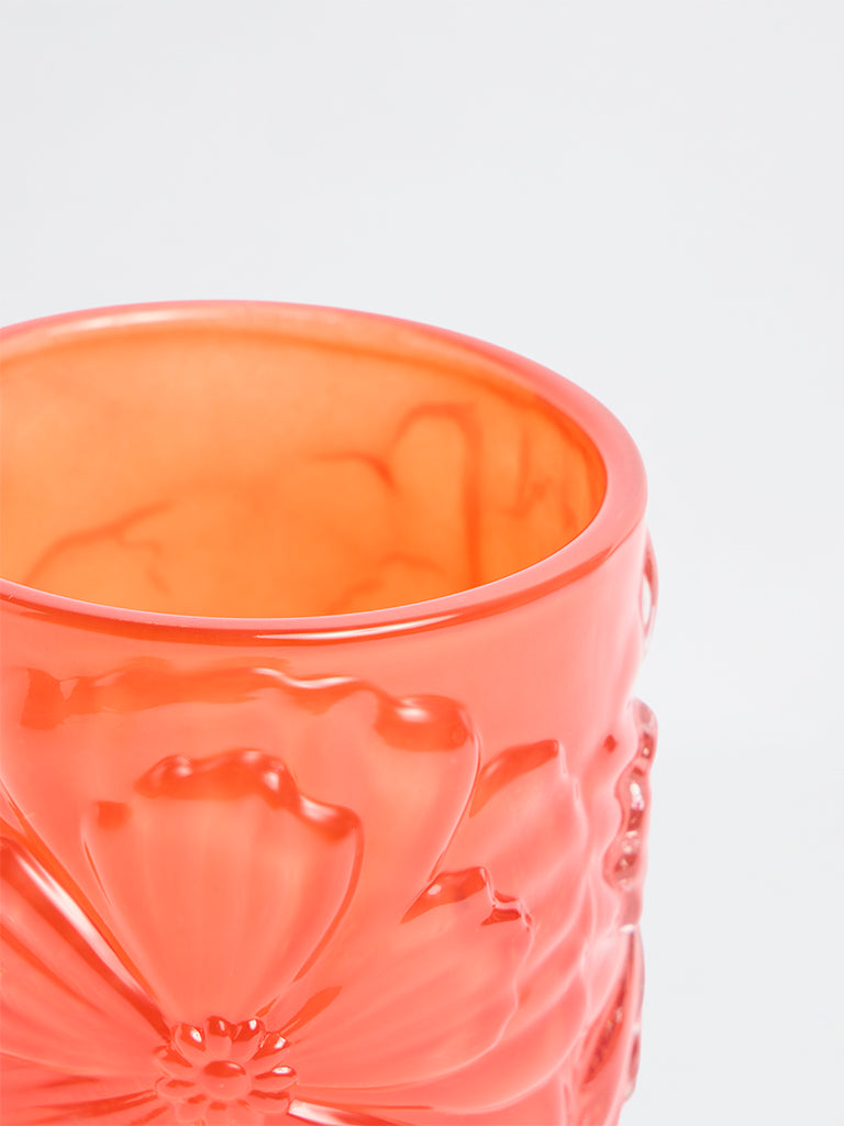 Westside Home Coral Glass Votive Candle Holder