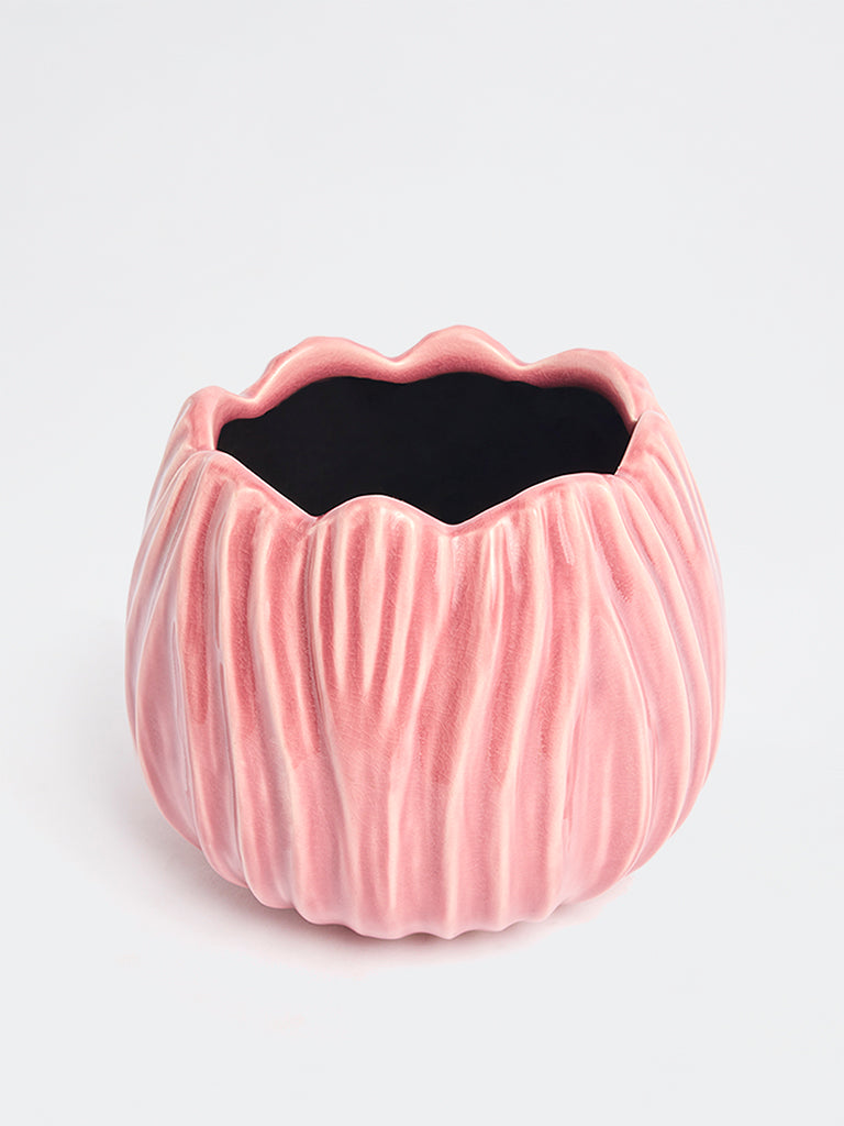 Westside Home Pink Artichoke Ceramic Planter