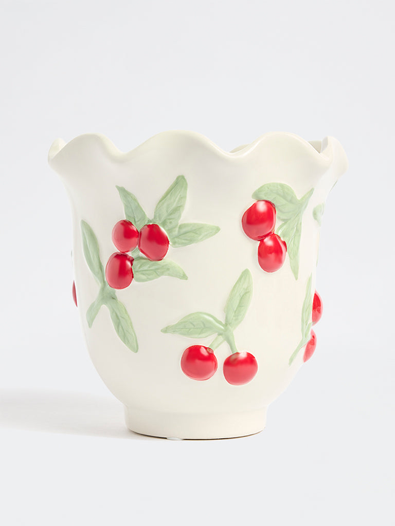 Westside Home White Cherry Pot