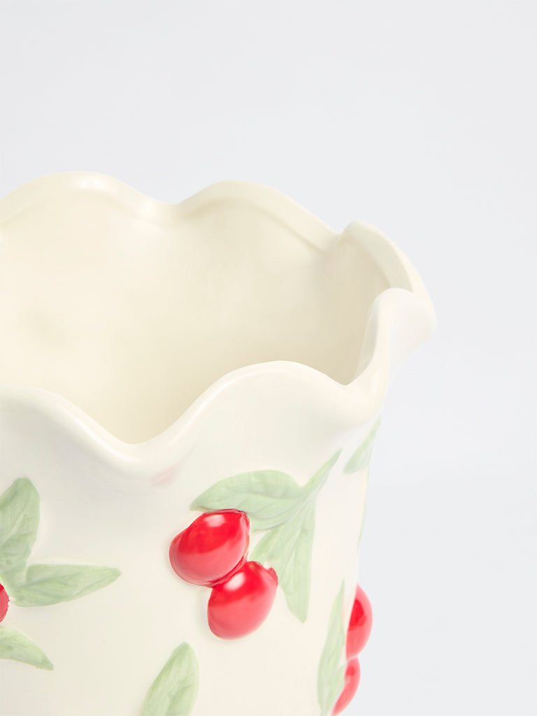 Westside Home White Cherry Pot