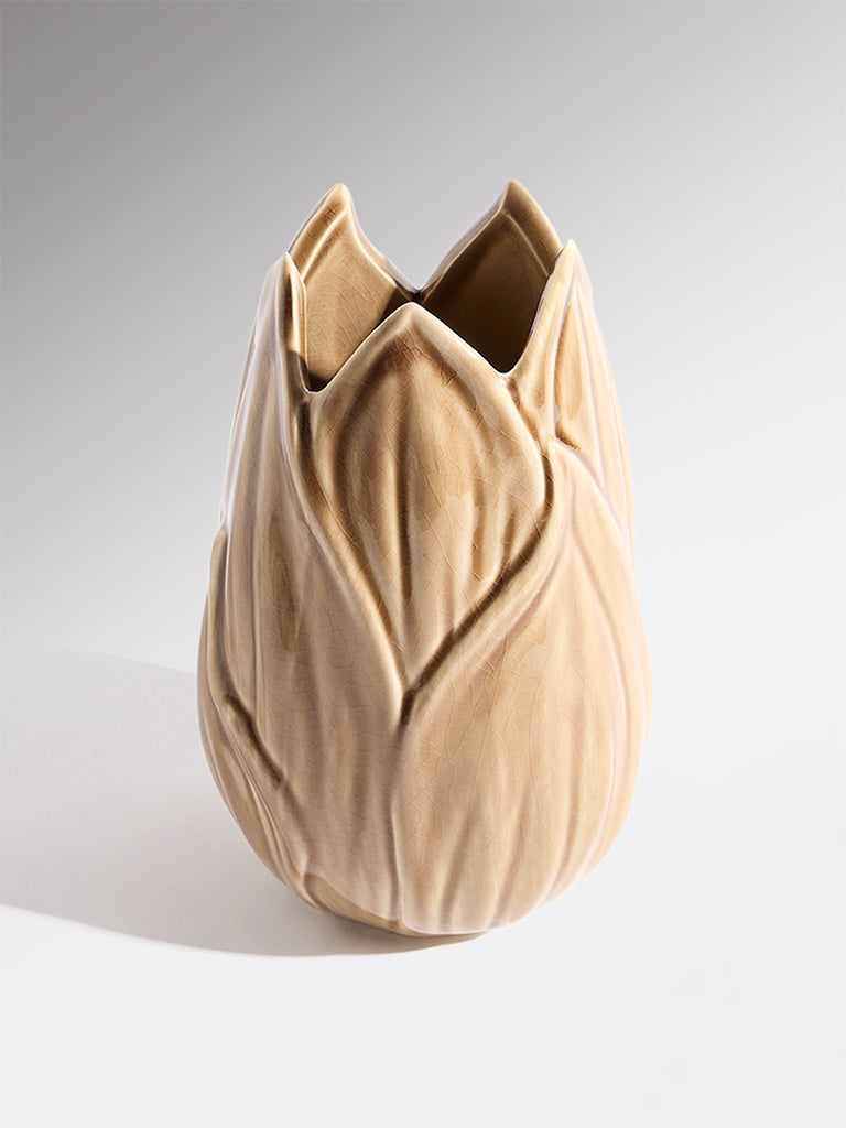 Westside Home Brown Ceramic Artichoke Planter
