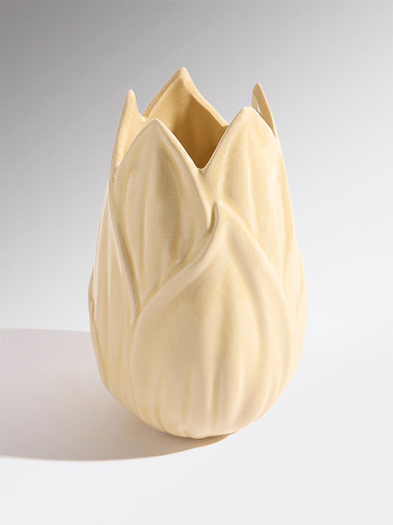 Westside Home Cream Artichoke Ceramic Vase