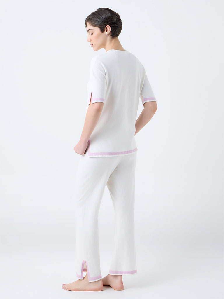 Wunderlove Off-White High-Rise Pants