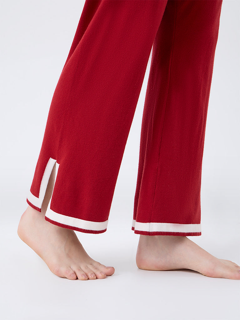 Wunderlove Red High-Rise Pants