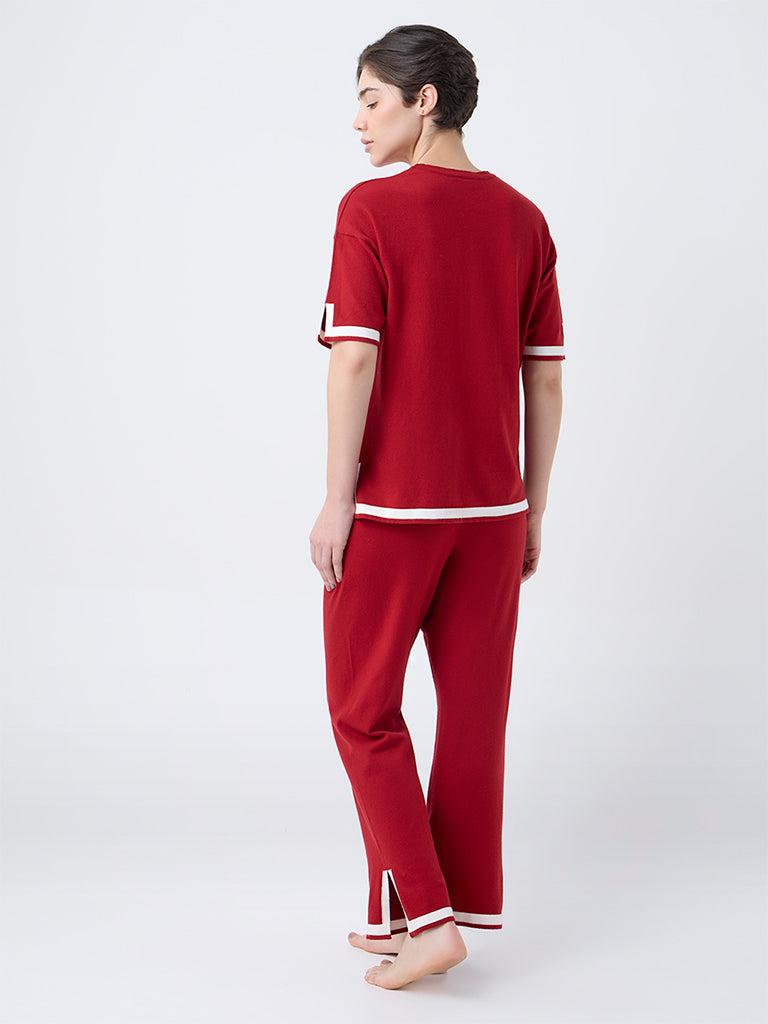 Wunderlove Red High-Rise Pants