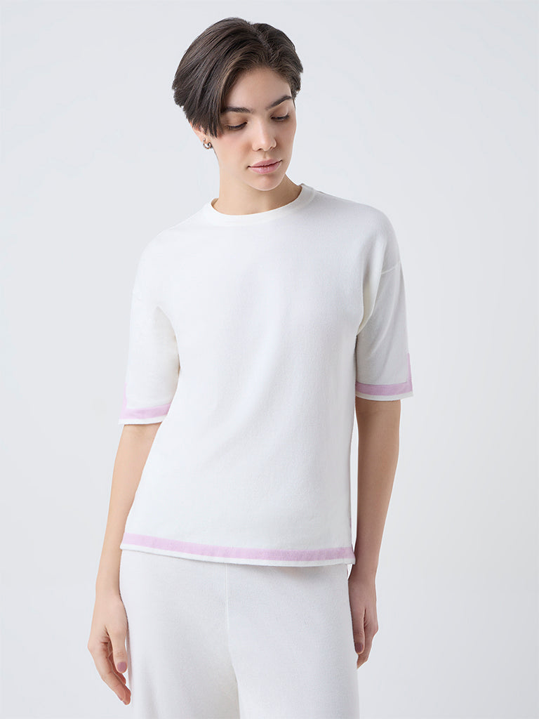 Wunderlove Off-White Solid Top