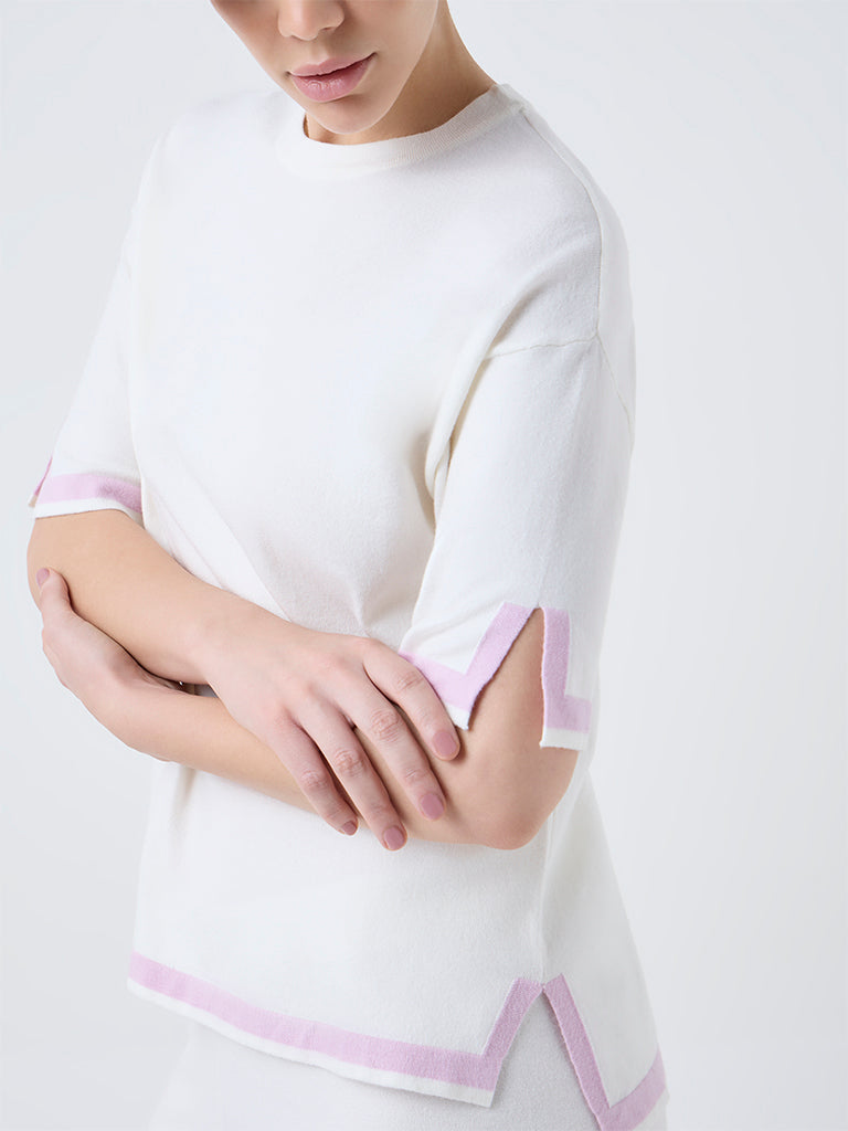 Wunderlove Off-White Solid Top