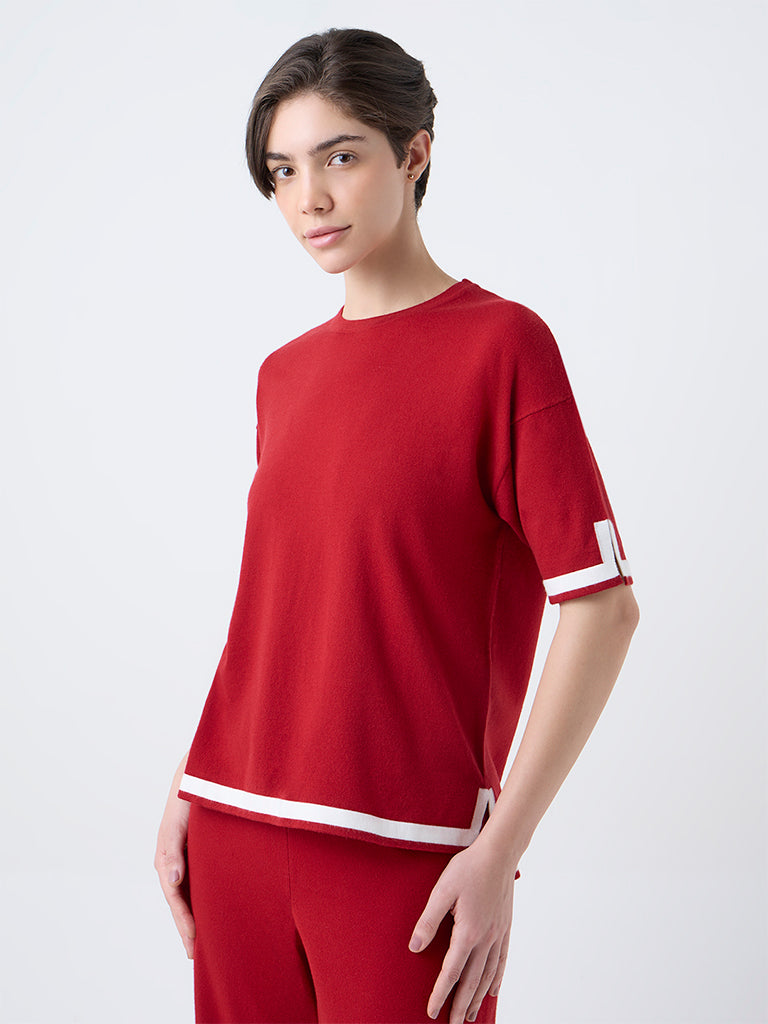Wunderlove Red Solid Top