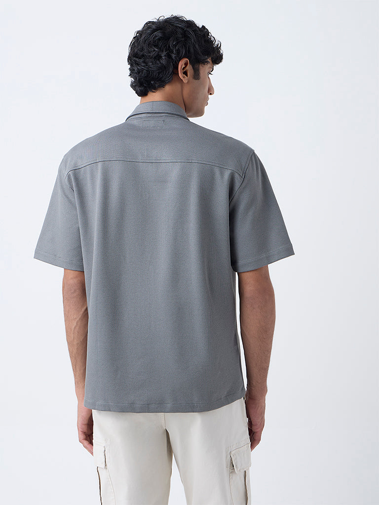 WES Casuals Dusty Green Relaxed-Fit Shirt