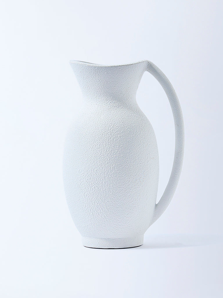 Westside Home White Marble Mix Jug Vase