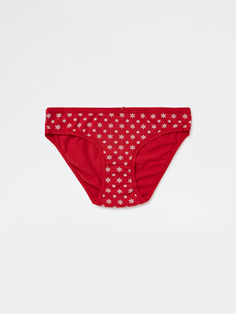 Wunderlove 3-Pack Printed Cotton-Blend Bikini Briefs