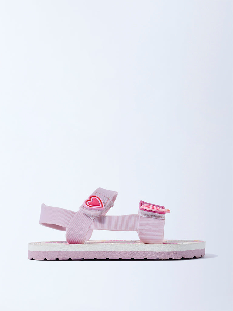 Yellow Pink Hot Air Balloon-Detail Sandals