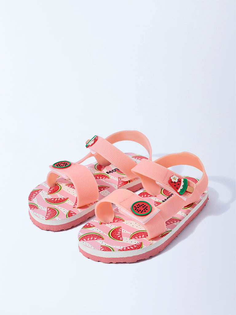 Yellow Red Melon-Design Sandals