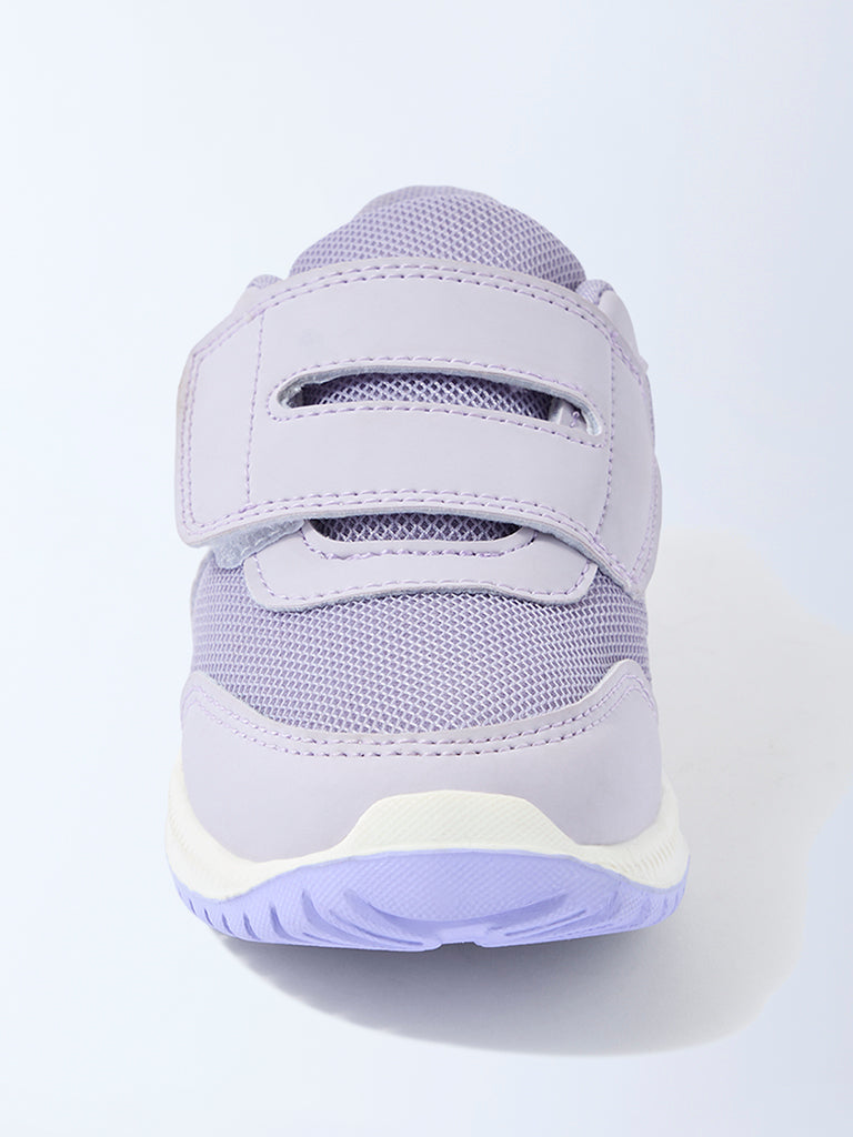 Yellow Lilac Mesh Detailed Sneakers