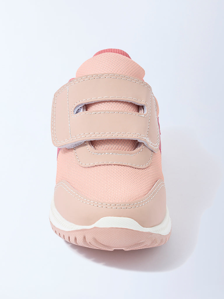 Yellow Pink Mesh Detailed Sneakers