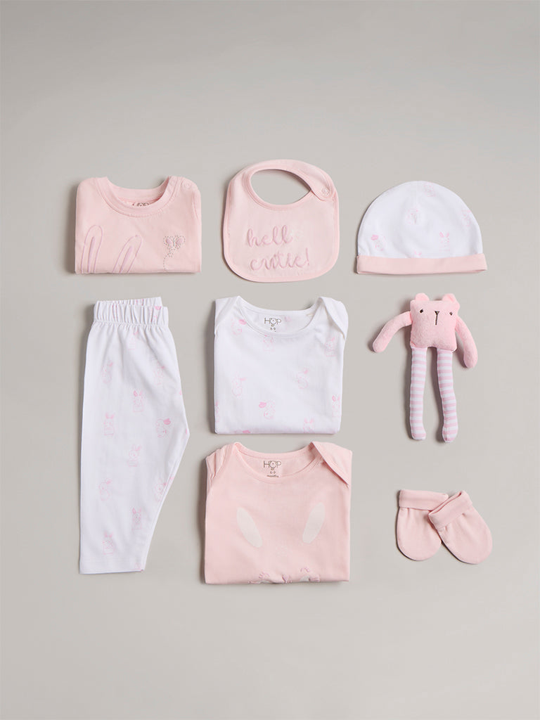 HOP Baby Pink Cotton Gift Set (Pack of 8)