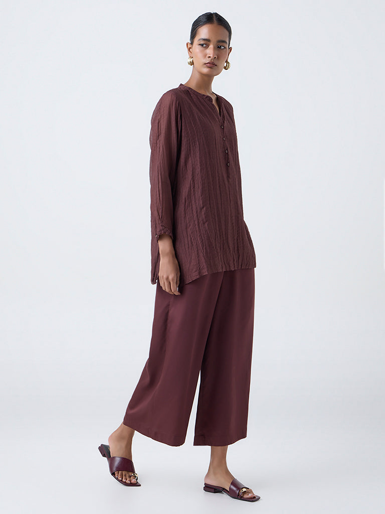 Zuba Brown Solid Palazzos