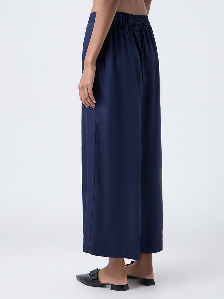 Zuba Indigo Solid Palazzos
