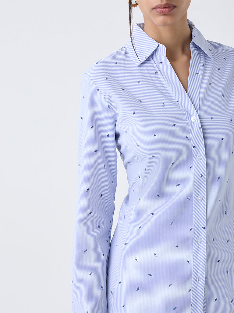 Wardrobe Blue Striped Shirt