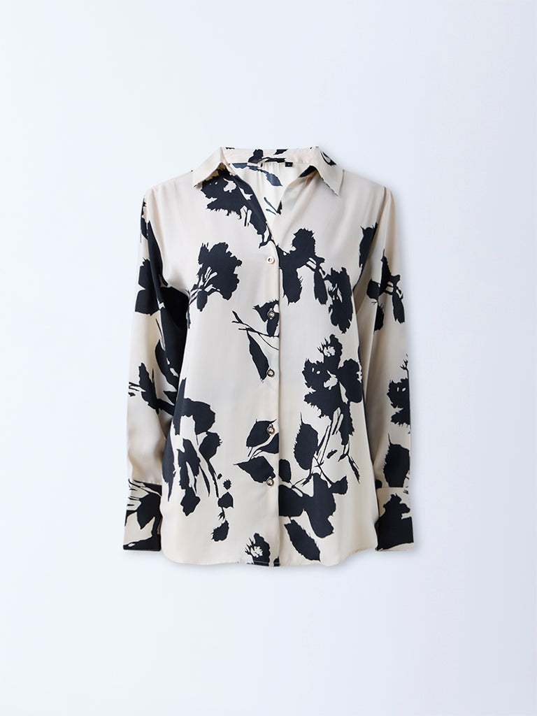 Wardrobe Off-White Botanical Printed Shirt
