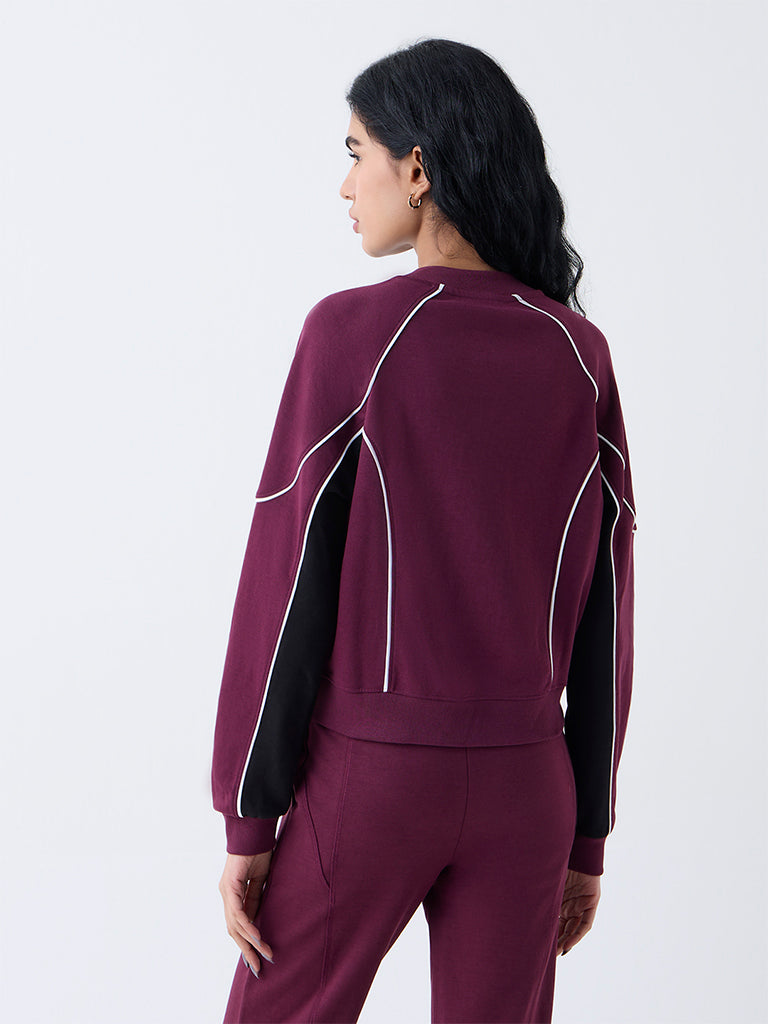 Studiofit Plum Solid Jacket