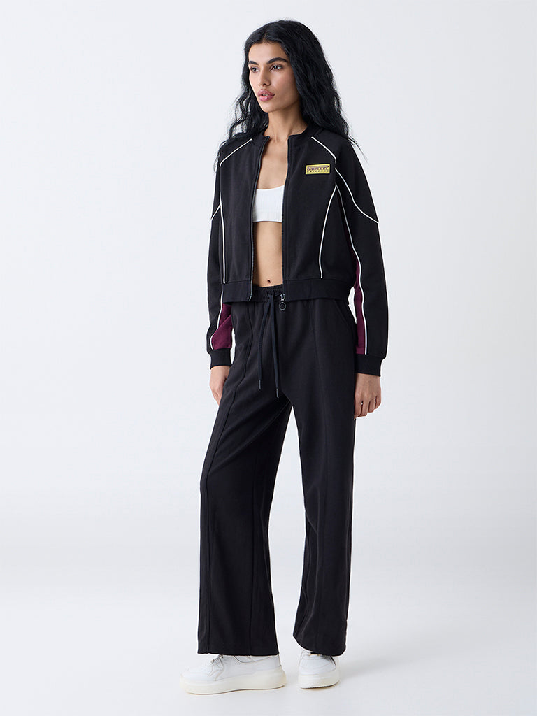 Studiofit Black Colour-Blocked Jacket