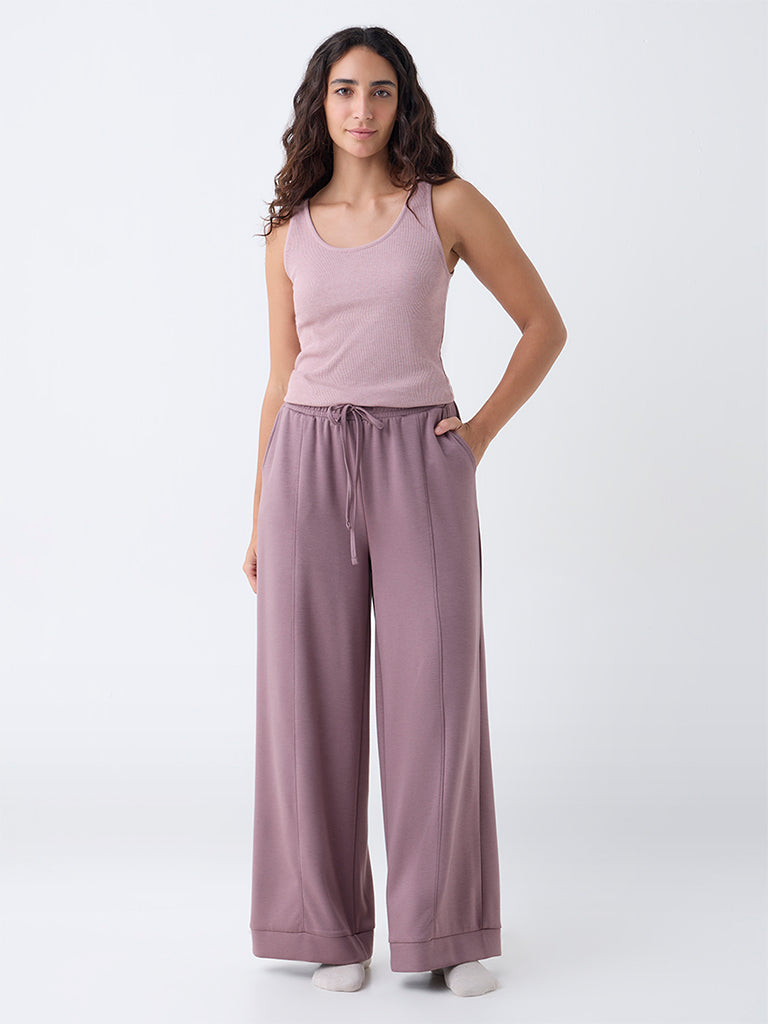 Wunderlove Mauve Ribbed Hidden Camisole