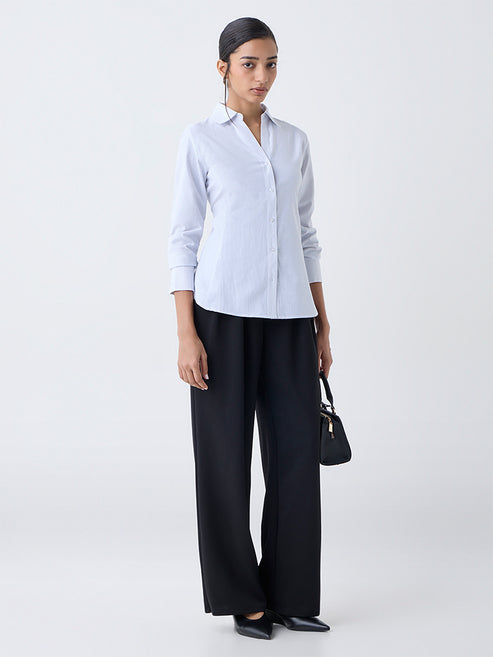 Formal Shirt Western Office Wear For Ladies Cinch Women's Long Sleeve Solid  Button Down Shirt Black