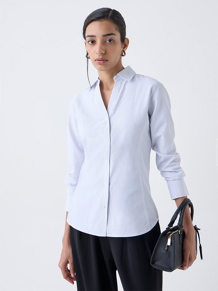 Wardrobe White Striped Shirt