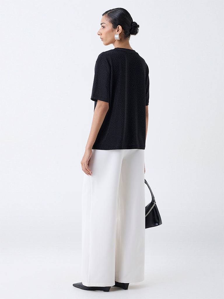 Wardrobe White High-Rise Trousers